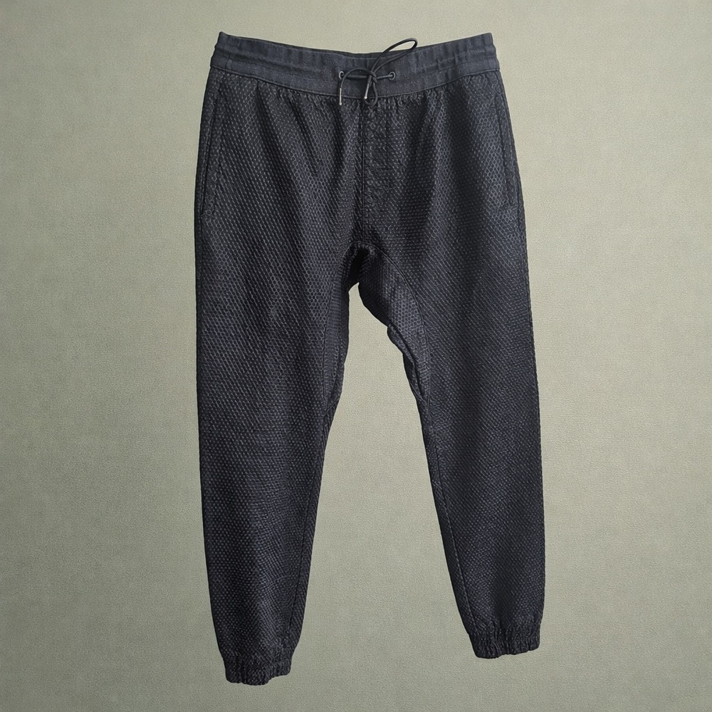 ZANEROBE Sureshot Jogger Pants Textured Black Drop Crotch Size 34